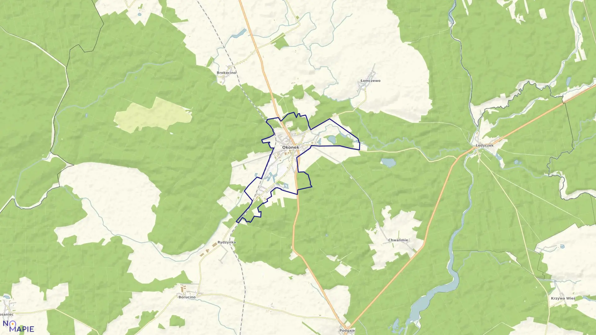 Mapa obrębu OKONEK 139 w gminie Okonek